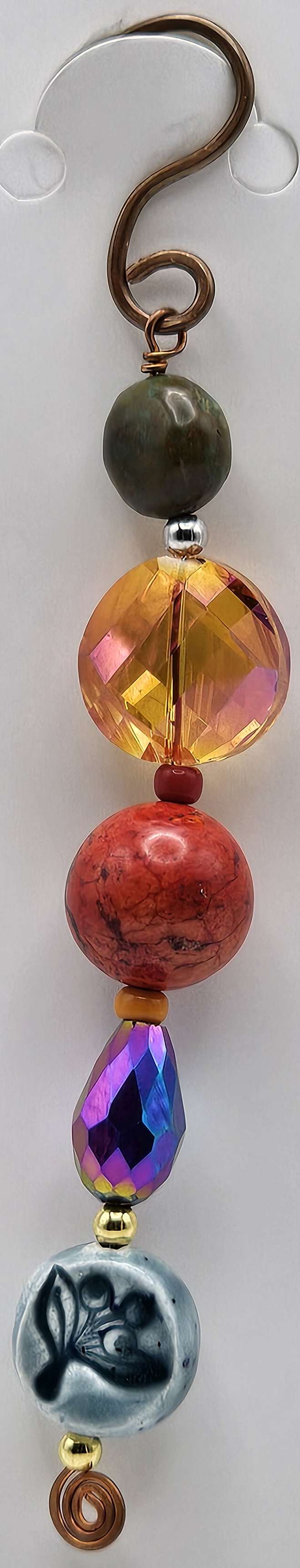 Pirate Charm Blueberry Clay Bead